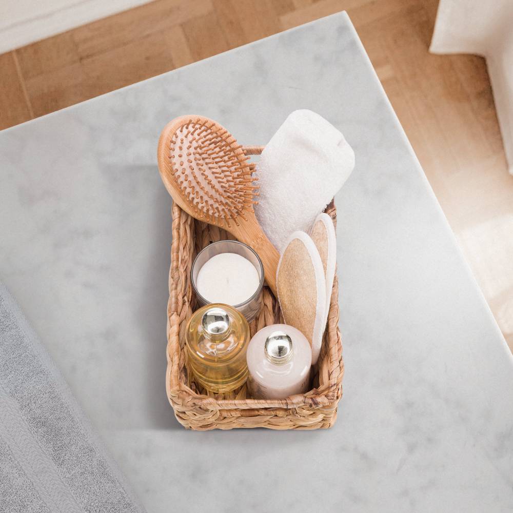 Woodluv Water Hyacinth Shelf Storage Gift Hamper Basket - Small