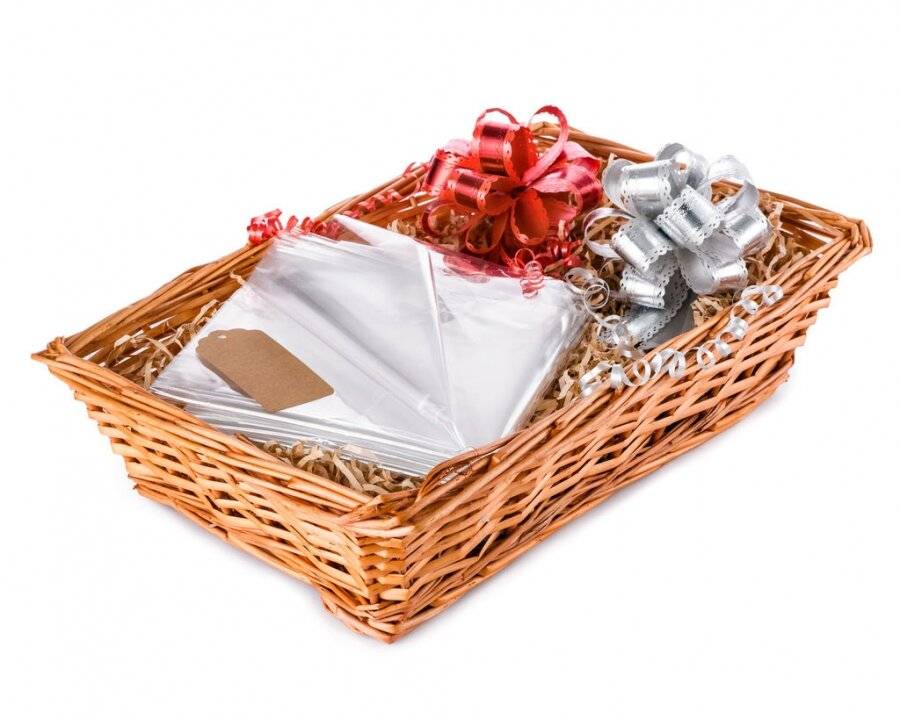 Woodluv Wicker Hamper Basket Includes Create Your Own Gift Hamper Kit