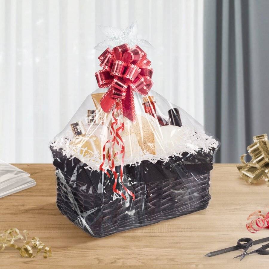 Woodluv Wicker Shelf Storage Hamper Basket With Liner, Small, Black