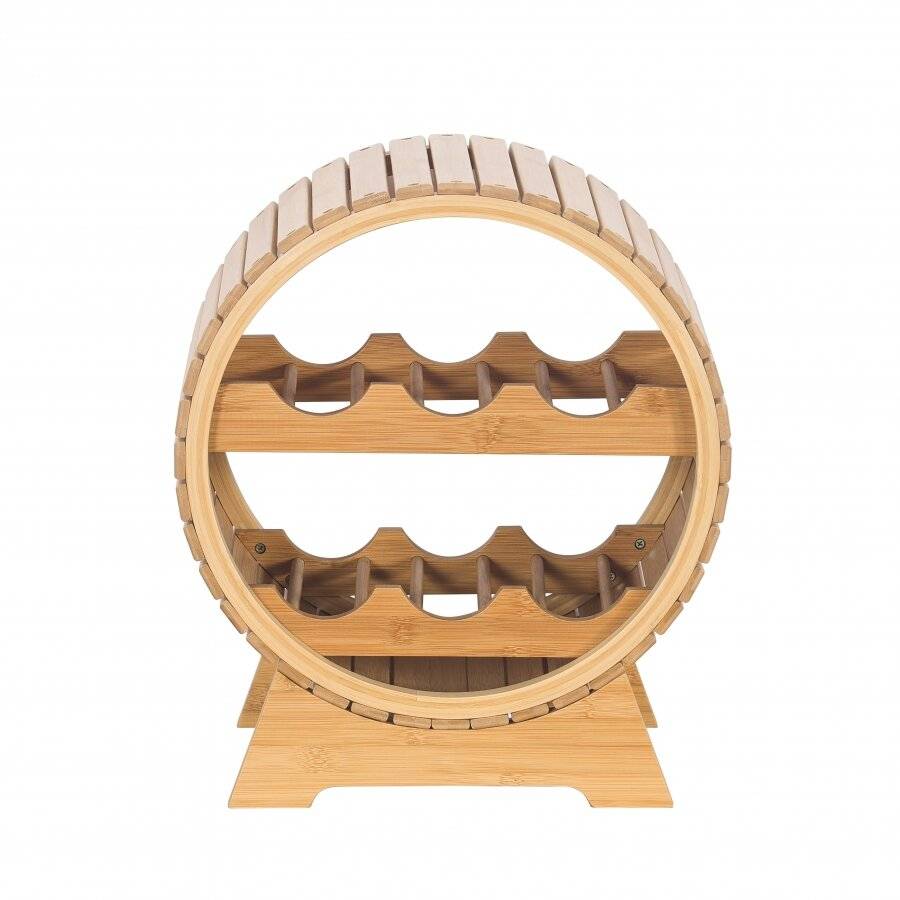 Woodluv Wine Rack, Bamboo Wine Holder, Rustic Rack For Wine Storage