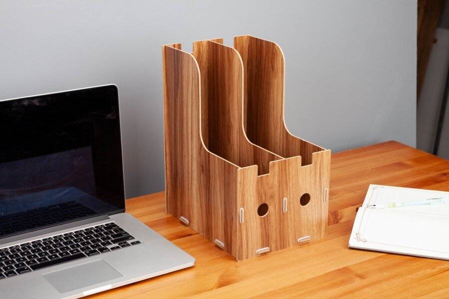 Woodluv Wooden 2 section File and documents  Divider unit