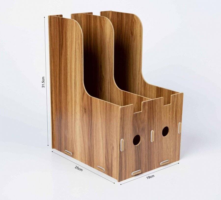 Woodluv Wooden 2 section File and documents  Divider unit