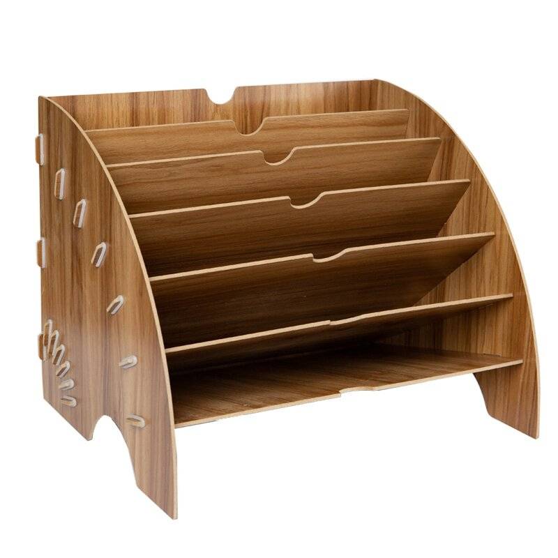 Woodluv Wooden Documents, Paper or File Organizer For office & Home