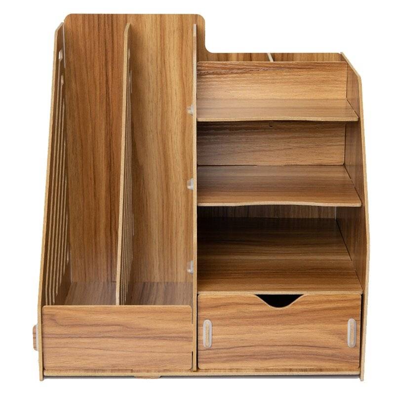 Woodluv Wooden Multifunctional Square Makeup or Stationery Organizer